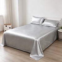 Ensemble de draps de luxe 4 pièces tissés non toxiques personnalisables 100 % coton égyptien 400 fils/cm² uni pour la maison et l'hôtellerie