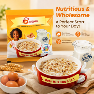 Flocons d'avoine instantanés 3 en 1 certifiés halal, mélange nutritif d'avoine et de céréales avec du lait et de l'œuf pour le <span class=keywords><strong>petit</strong></span>-<span class=keywords><strong>déjeuner</strong></span> - Product Image 3