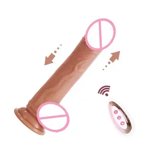Jiuxi New DY83302 Simulation telescopic heating vibration 15 Movement Dildos wireless remote control magnetic charging