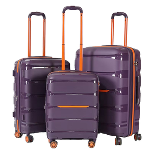 Ensemble de bagages rigides en PP personnalisés de haute qualité, unisexe, légers, grande capacité, valise de voyage à roulettes avec serrure TSA - Product Image 4