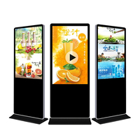 Écran d'affichage numérique commercial sur pied LCD 32-86 pouces pour les entreprises en libre-service, utilisation intérieure/extérieure en couleur