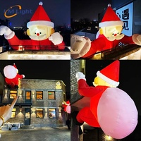 Muñeco Inflable Gigante de Santa Claus con Luz para Decoración Navideña en Exteriores y Publicidad, Ideal para Negocios y Hogar, de Fábrica LM