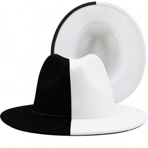 Chapeaux Fedora Bicolores pour Femmes et Hommes – Tendance Automne Hiver Européenne et Américaine – Vente en Gros - Product Image 1