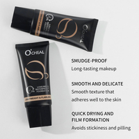 Crème de maquillage cosmétique hydratante, couvrance totale, fini mat, imperméable, longue tenue, fond de teint pour le visage