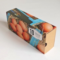 Offre Spéciale : Boîte Cadeau Personnalisée Écologique pour 10 Œufs de Poules Élevées en Plein Air, Finition Mate, Réutilisable, Recyclable, en Carton Kraft Ondulé
