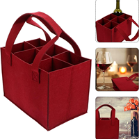 Articles promotionnels : Sac de transport pour 6/12 bouteilles de vin en feutre, sac à main de transport pour vin rouge avec séparateur de bouteilles, sacs non tissés – Vente en gros