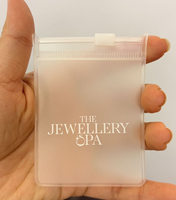 Sac à fermeture éclair givré personnalisable, sac d'emballage sûr et refermable, utilisé pour la personnalisation des logos sur les bijoux, les montres et les lunettes