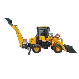 4wd Cina 3 ton bucket depan Mini Backhoe Loader roda kecil traktor pemuat sekop penggali untuk dijual