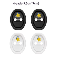 Couvre-serrure de porte de voiture en silicone, silencieux, anti-rouille, protection universelle, pièces de modification intérieure avec logo personnalisé