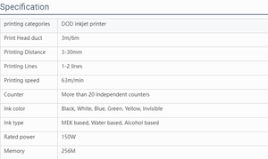 DOD Inkjetprinter 16 Dots <span class=keywords><strong>5</strong></span>-64mm Grote Karakter Industriële Datummarkering Kaartprinter Papierprinter Pijp Steen Metaal Buis Banden - Product Image 5