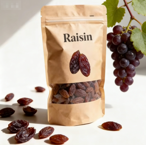 Sachet Doypack Personnalisé Refermable et Compostable en Papier Kraft avec Fenêtre pour Fruits Séchés - Product Image 6