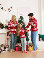 Benutzer definierte Winter Casual Weihnachten Schneeflocke Pullover für Männer Frauen Unisex Strick pullover für Familien und Paare