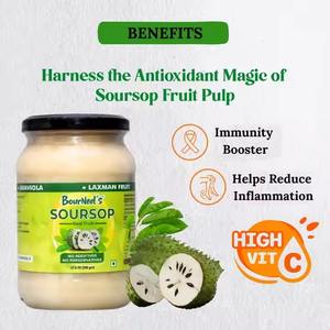 Tarro de fruta de Guanábana 500g Paquete de 1 Graviola Laxman Phal Sin conservantes Rico en vitamina C Superfruta natural para la inmunidad - Product Image 2