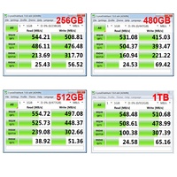 محرك أقراص صلب داخلي CeaMere مقاس 2.5 بوصة، قرص SSD سعة 960 جيجابايت SATA 3.0 بسرعة كتابة 500-600 ميجابايت/ثانية، لون أسود