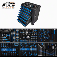 Ensemble d'outils robustes en acier inoxydable de 369 pièces, compatible OEM/OBM, avec chariot à outils à 7 tiroirs, armoire à outils roulante, chariot de rangement pour atelier