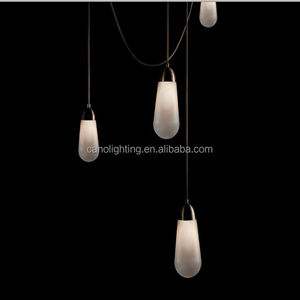 Hiện đại sang trọng tuyến tính lasso kính chụp đèn chùm đèn hiện đại sang trọng trang trí Nhà Vòng phòng khách ánh sáng mặt dây chuyền - Product Image 3