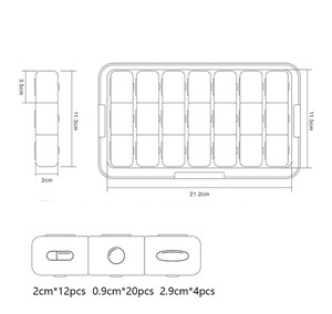 Hộp Đựng Thuốc 21 ngăn cầm tay dung tích lớn 7x3 hộp đựng thuốc bằng vải không thấm nước có thể gập lại với thiết kế thân thiện với du lịch - Product Image 6