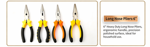 Kit d'outils ménagers 12 pièces avec clés hexagonales, tournevis et pinces pour les réparations à domicile - Product Image 6