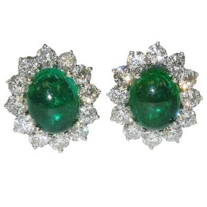925 Sterling Silver <strong>Gold</strong> Plating <strong>Emerald</strong> Cut <strong>Emerald</strong> Stud <strong>Earrings</strong> Halo Gemstones Luxury Stud <strong>Earrings</strong> - Product Image 2
