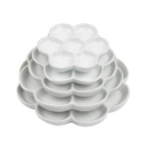 Palette de <span class=keywords><strong>peinture</strong></span> en porcelaine en forme de fleur de 4/5/6/7/8 pouces, plateau aquarelle - Product Image 1