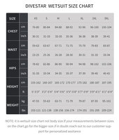 DIVESTAR 3mm Neoprene 2 Pieces Wetsuit Lengan Panjang Tahan Air dan Bernapas untuk Pria, Dilengkapi Hoodie untuk Berenang dan Menyelam