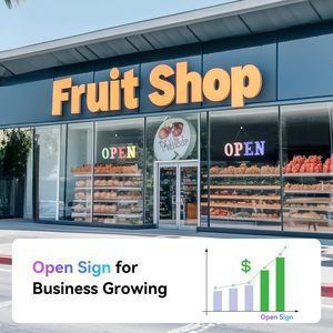 Open Sign 36x12 In <b>Led</b> Lighted With App And Remote Control For Commercial Use - Product Image 6