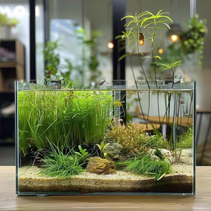 <span class=keywords><strong>Aquarium</strong></span>-5mm en verre HD Crystal View 8K épaisseur améliorée sans bulles collage sans soudure et bords de sécurité pour les écosystèmes aquatiques intelligents - Product Image 1