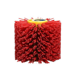 <span class=keywords><strong>Brosse</strong></span> de nettoyage industrielle rouge <span class=keywords><strong>à</strong></span> grains 80 pour roues et tambours, outil de polissage et de décapage de la rouille pour la finition des métaux - Product Image 2