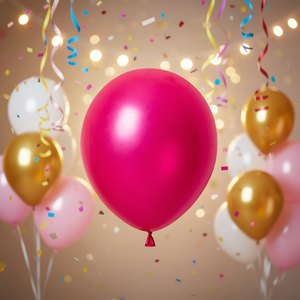 Ensemble de ballons en latex fuchsia métallisé pour décorations de fête d'anniversaire adultes M38 - Product Image 3