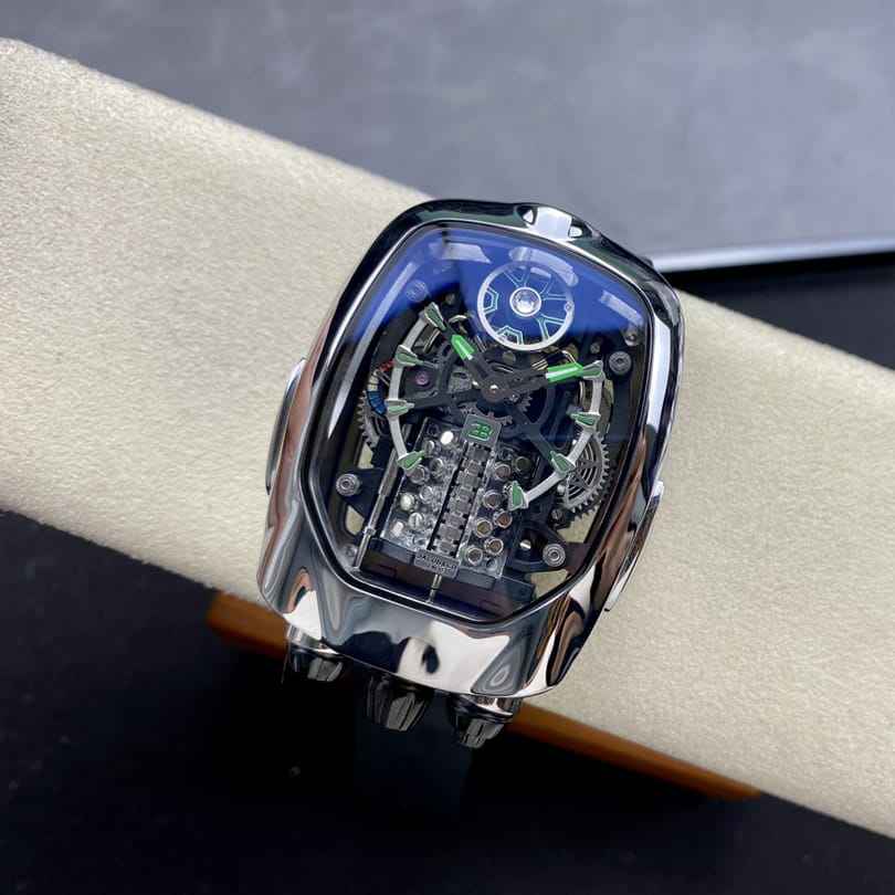 Silver Case Rubber Strap 001