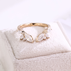 Provence Jewelry Customized Gold <b>Ring</b> <b>Band</b> <b>Ring</b> 14k Solid Gold <b>Rings</b> with Lab Diamond /moissanite Stone Woman Fine Jewelry - Product Image 5