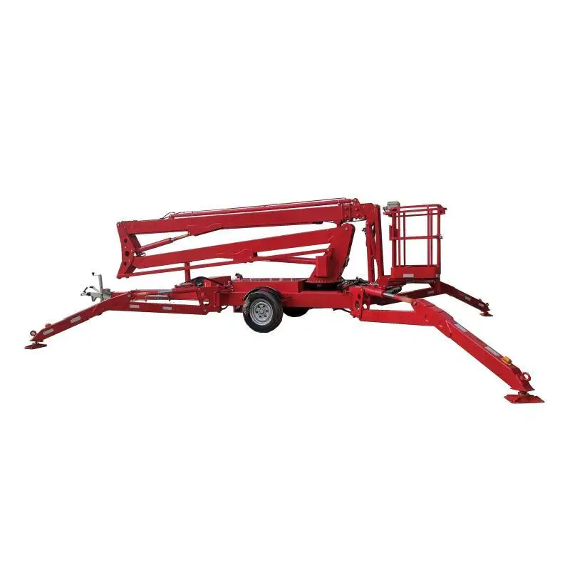 Indonesia hot sale 16m 200kg capacity towable boom lift aerial work platform for sale