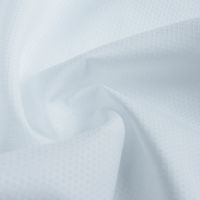 Tissu blanc léger en maille jacquard peignée 100 % coton à fibres longues de qualité supérieure, blanchi et fini à l'ammoniaque liquide, facile d'entretien