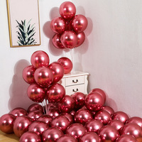 Vente en gros de ballons en Latex métallique brillant, boules à hélium métalliques chromés, Globos, décoration de fête d'anniversaire et de mariage