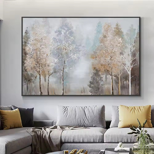 Pintura al óleo pintada a mano personalizada, lienzo hecho a mano, árbol <span class=keywords><strong>de</strong></span> <span class=keywords><strong>la</strong></span> <span class=keywords><strong>vida</strong></span>, paisaje abstracto, pintura al óleo, decoración <span class=keywords><strong>de</strong></span> pared <span class=keywords><strong>de</strong></span> salón - Product Image 4