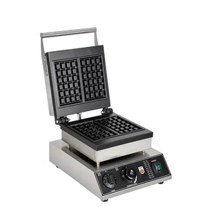 Máquina antiadherente eléctrica Qq Liege para hacer waffles, máquina antiadherente con forma de pescado para aperitivos, con dibujos animados belgas, panal de miel, 4 unidades