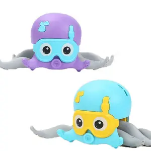 Cartoon Funny walking octopus pull toy water and land baby Beach Toys swimming pool octopus wind up toy