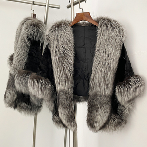 OFTBUY nuovi vestiti caldi ispessiti invernali cappotto in pelliccia <span class=keywords><strong>di</strong></span> <span class=keywords><strong>visone</strong></span> naturale da donna capospalla senza maniche con vera pelliccia <span class=keywords><strong>di</strong></span> volpe - Product Image 4