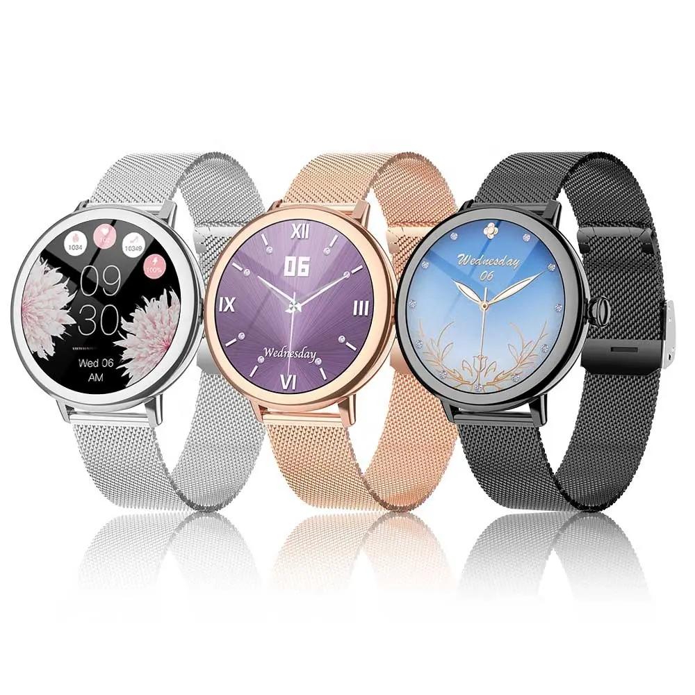 1.19 inch Amoled Women Wearable Devices V601A Customized 200mA Screen Wireless Charging Encoder BT Call Smart Digital Watches