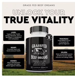 Cápsulas de Órganos de Res 5 en 1 de Pastoreo Libre, Apoyo Hormonal, Vitamínico y de Hierro, para la Inmunidad, Energía, Digestión y Desintoxicación, para Adultos, 180 Cápsulas - Product Image 3