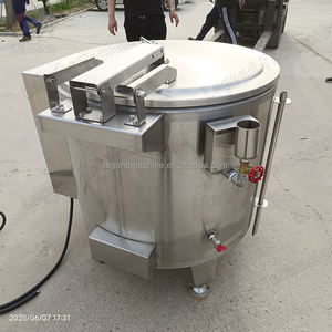 Bouilloire à gaine de gaz électrique industrielle 500L grand réservoir de cuisson à ébullition pour usine de transformation des aliments - Product Image 6