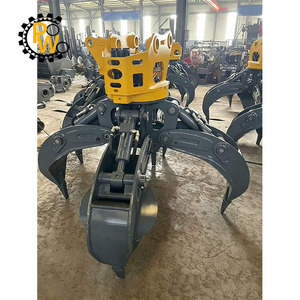 Grappin hydraulique 1m3 à 6 dents pour roche, certifié CE, robuste, haute capacité, en acier, pour excavatrice Komatsu de 12 à 16 tonnes - Product Image 4