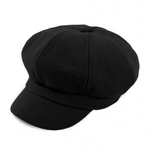 หมวกเบเร่ต์ขนสัตว์แฟชั่นสไตล์ใหม่สำหรับผู้หญิง หมวกปีกกว้าง ถักไหมพรม คลาสสิก สำหรับฤดูใบไม้ร่วงและฤดูหนาว อุ่นสบาย เหมาะสำหรับการเดินทางกลางแจ้งและใช้ในชีวิตประจำวัน - Product Image 1