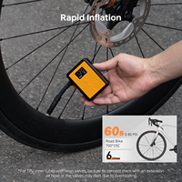 Pompe à air électrique portable pour mini-vélo avec manomètre 120 PSI, gonflage rapide, compatible avec les valves Presta et Schrader