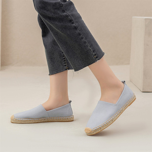 Élégantes espadrilles jaunes décontractées pour femmes, mocassins classiques à semelle tressée en jute, confortables et faciles à enfiler pour le quotidien - Product Image 6