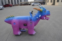 Scooter électrique animatronique dinosaure à monnayeur pour enfants, modèle CET Parc d'attractions, pour balades d'enfants