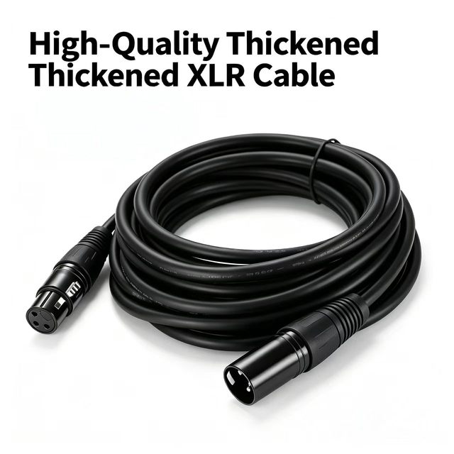 High Quality Thickened XLR Microphone Cable, Balanced Audio Cord for Studio Stage Live Sound Equipment
