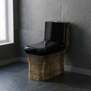 WC en céramique de haute qualité fabriqué en Chine - WC décoratif pour salle de bain à poser au sol, WC monobloc - Product Image 5