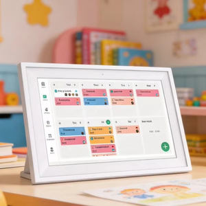 Calendario Digital Inteligente OEM de 10.1 Pulgadas con 360 °   Rotación Automática, Logotipo Personalizado y Sincronización con la <span class=keywords><strong>Aplicación</strong></span> - Product Image 4
