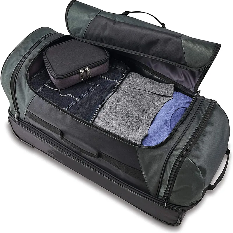 Bagages de voyage cuir de vachette pleine fleur Le Hide sac à roulettes en cuir Custbenzeather sac polochon roulant à roulettes pour hommes personnalisé solide